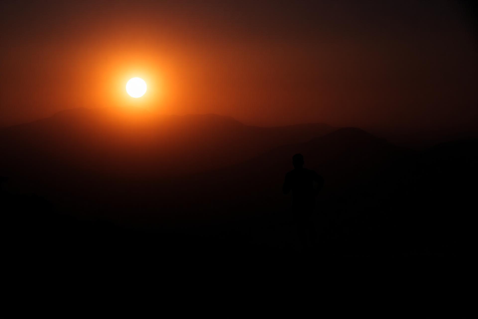 Hybrid athlete training at sunrise